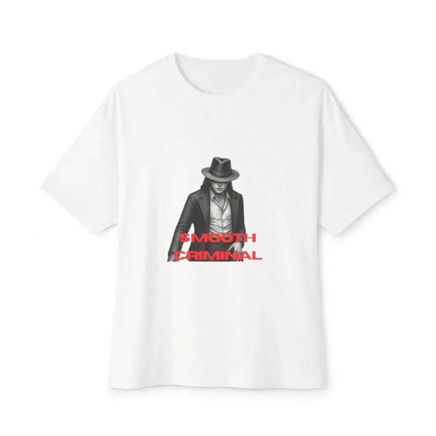 Jackson diseñó la camiseta "Smooth Criminal" | Camiseta con Retrato Estilo Boceto - Blanco - Ver 1