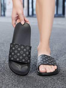 Men's Sandals, Men's Fashion Slippers, Personalized Outdoor Wear, Roman Soft Sole Beach Casual Sandals, Men's Casual Flip Flops, Men's Beach Slippers, Men's Indoor Slippers, Random Pattern - 218 Black - View 4