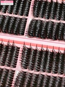 KOUUNOTENN FairyLashes 60D/100D 睫毛書 680片簇裝單根假睫毛 DD捲度 3D蓬鬆水光亮澤妝感 附鑷子與刷子 睫毛化妝工具 - D - 查看 6