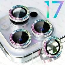 ZYONS 3件裝彩色相機鏡頭保護殼，附亮面金屬環裝飾，適用 17 Pro Max/17 Air/17E/16 Pro/16 Pro Max/15/14/13/12/11/Mini Plus，彩虹鋼化玻璃螢幕保護貼 - 彩色 - 查看 27
