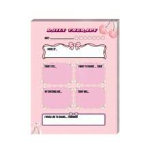 Juego de 2 piezas de cuaderno con lazo de dibujos animados, bloc de notas planificador desprendible, adecuado para estudiantes - Multicolor - View 6