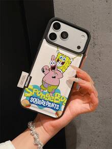 SpongeBob SquarePants 1件裝頂級時尚海綿派大星星字母手機殼 全包防摔軟殼 大孔設計 適用於 Apple 17 Pro Max/11/12/13/14/15/16 Pro Max/17 及其他機型 節日禮物 - 彩色 - 查看 5
