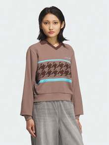 Adidas Originals 女款 HTTH SWEAT CREW 針織圓領運動衫 無帽 KC2690 - 棕色 - 查看 1