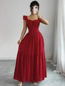 Women Midi Dresses - Navy Blue - View 8