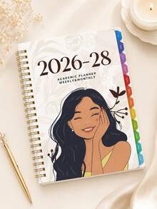 1本 2026-2027 學年週計畫與月計畫日曆筆記本，2026年1月至2027年12月，5.7" X 8"，A5月計畫筆記本附備註頁，防水封面，個人理財規劃，辦公與返校用品 - 彩色 - 查看 3