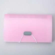 1pc/A6 Mini Expandable File Folder, Thickened Large Capacity Office Document Organizer For Bills And Paper Storage - Mini Accordion Bag - View 5