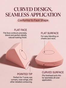 KAI 12pcs Makeup Sponge Set, Japanese Brand Pink Cosmetic Sponge Puff With Storage Jar, Dry & Wet Dual-Use, Ultra-Soft Latex-Free, For Foundation & Concealer,Giveaways,Travel,Cheap Stuff,Travel Essential, Women's Gift - Pink - View 2