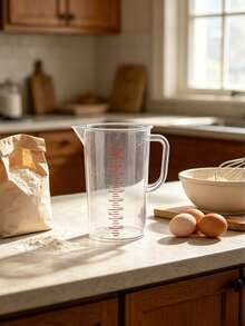 1 Piece Measuring Cup With Built-In Handle And Pouring Spout For Spill-Free Pouring; Large Capacity, Ideal For Dough Mixing, Milk Frothing And Batter Preparation - Multiple Specifications - View 1