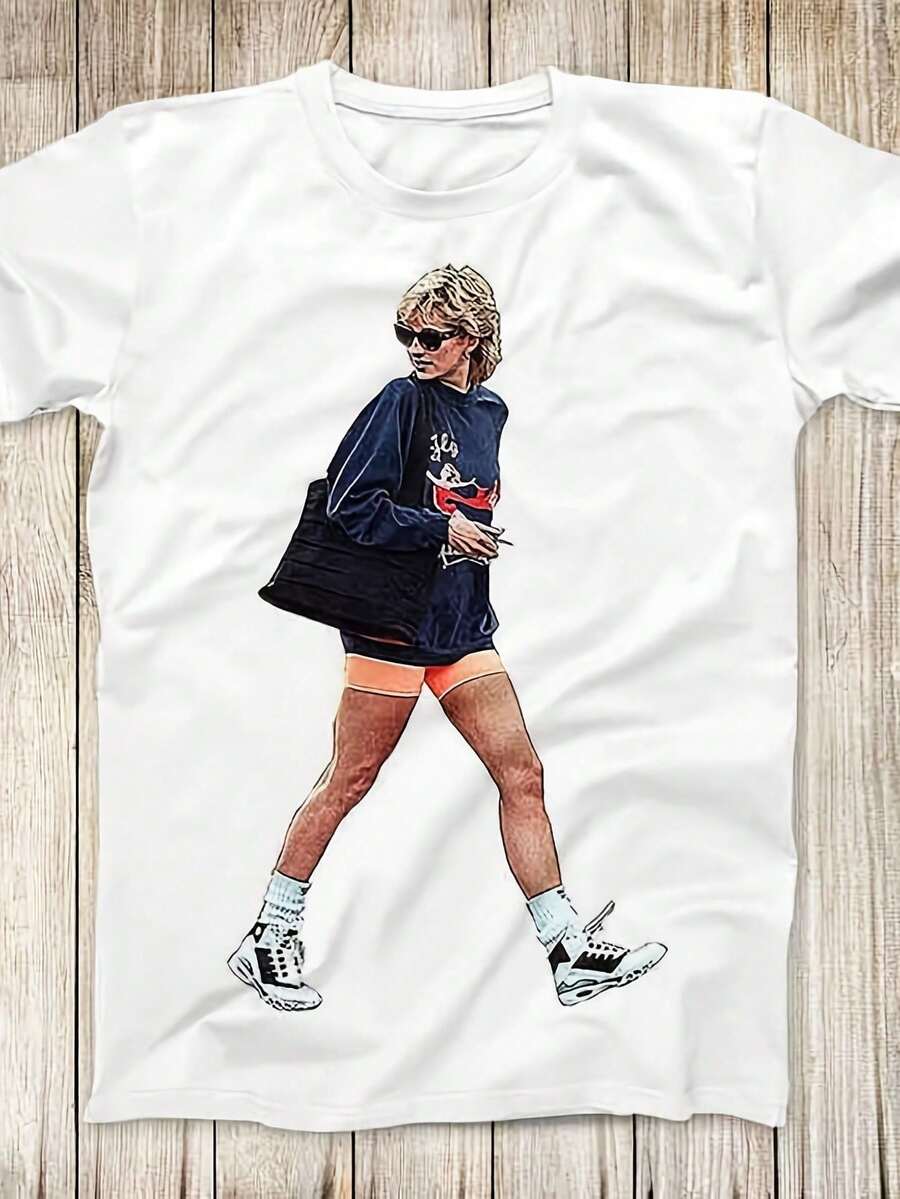 Zine Princesa Diana Ropa urbana Vintage TV Ropa deportiva Camiseta más vendida Regalo de cumpleaños Wo Uni Camiseta 3200 - Blanco - Ver 1