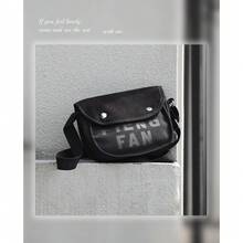1pc, 23cm*7cm*19cm, Mini Square Bag, Men's Shoulder Bag, Boys Crossbody Bag, Women's Shoulder Bag, Crossbody Bag, Fashion Letter Shoulder Bag, Flap Crossbody Bag, Commuter Bag, Student Backpack, Suitable For Campus, Fashion Retro Square Bag, Commuting, Vacation, Parade, Sports, Shopping, Gift, Etc. - Multicolor - View 12