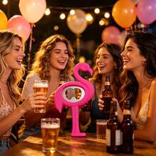 2pcs Flamingo Shaped Bottle Openers, Cute And Creative Bottle Openers, Stainless Steel Blade Home Bar Bottle Opening Tool, Fun Gift, Gift Bottle Opener. - Flamingo Bottle Opener 2-pack - View 5