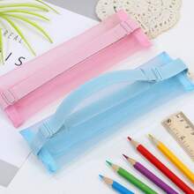 Colorful Transparent Mesh Storage Bags, Slim Portable Makeup Bags And Transparent Accessory Pouches - Perfect For Travel, School And Work - Multicolor - View 3