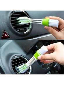 1pc Car Air Vent Cleaning Brush, Soft Bristle Interior Dusting Brush, Car Cleaning Tool, Automotive Accessory - Multicolor - View 2