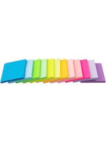 36 Books 1800 Pages 3x3 Inch Index Sticky Notes, Back To School Gift, 12 Vibrant Neon Colors Square Tear-Resistant Thick Paper Self-Adhesive Note Pads, Efficient Note-Taking And Organizing, Suitable For Students, Office, Daily Tasks, Meetings, Classroom Rewards And School Supplies, Back To School Gift, Teacher Gift (6/36 Books) - Color - View 10