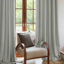 Plain Velvet Curtain With 8 Buttons (1 Piece), Soft And High Quality Fabric, Enhances The Style Of Your Home, Perfect To Complement Any Modern Decor Style. - 淺灰色 - 查看 6
