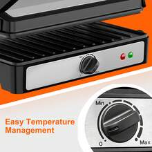 KEINVE 2-Slice Sandwich Maker, Electric Panini Press Grill With Non-Stick Coated Plates, Adjustable Temperature Control, 850W Fast Heating, Compact Design For Home Kitchen - US A Type Plug(110-127V) - View 4