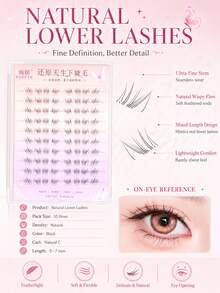 WANPIN 10-Row Soft Fine Natural Realistic Segmented Lower Eyelashes - View 2