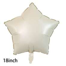 Banner de Balões Metalizados OH BABY Branco Creme, Decoração Neutra para Chá de Bebé, Balões Mylar Redondos e em Forma de Estrela com Flores, Decoração de Fundo para Festa de Revelação de Género e Gravidez - Multicolorido - Ver 13