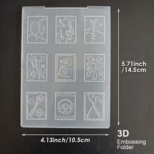 3D Embossed Plate Floral Christmas Wedding Autumn Planner Greeting Card Embossing Template Multi-Theme Embossing Mold/Relief Tool/DIY Handmade - 3D - View 9