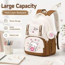 New Cat Casual Backpack, Unisex Outdoor Lightweight Backpack, Large Capacity Travel Backpack, For Teenager,Back To School Supplies Essentials - Multicolor - View 3