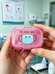 Portable Pill Box With Capsule, Mask, And Hand Sanitizer Patterns, Home And Travel Mini Pill Organizer, Waterproof And Moisture-Proof, Portable Jewelry Box, Travel Pill Box With Large Compartments, Weekly Medication Planner, Daily Medication And Vitamin Storage, Essential For Doctors And Nurses, Emergency Needs, Travel, Hiking, Emergency Rescue, Perfect Gift For Father's Day, Back To School, And Teacher's Day - Multicolor - View 6