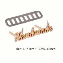 8pcs Handmade Metal Letter Tags With Washers Zinc Alloy Sewing Labels For DIY Crafts, Bags, Hats, Clothing, Handmade Items, Crochet Supplies - New Model - View 9