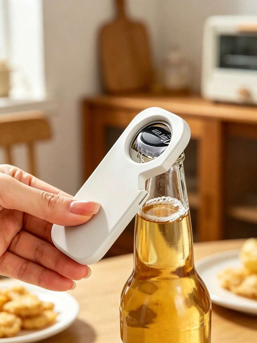 1件裝啤酒瓶開瓶器，附開蓋功能，多功能派對配件，適用於啤酒瓶與紅酒瓶開瓶，適合居家酒吧、派對、婚禮、廚房配件、家居裝飾、返校季