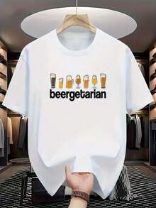 Camiseta Casual de Manga Corta  Hombre, Transpirable y  Actividades al Aire Libre Elección perfecta de regalo de cumpleaños o festividad pra amigos, familiares, novio o novia - Blanco - Ver 1