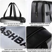 Lumbor37 Hanging Travel Toiletry Bag Organizer And Bathroom Dopp Hygiene Kit With Hook For Travel Accessories, Toiletries, Bathroom, Shaving And Makeup For Men And Women - 10-透明黑 - 查看 5