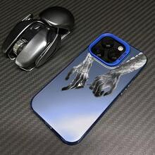Hand In Hand Case Suitable For Apple 15 Pro Max,  16 Pro, Creative 14 Pro, Personalized 17 - Silver Casing - White - Hand In Hand - View 5