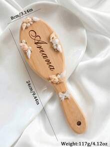 1 buah Sisir Ukir Laser Kustom, Sisir Elegan Ukir Laser Gaya Laut dengan Hiasan Mutiara dan Pita Cangkang, Sisir Rambut Kustom dengan Nama yang Dipersonalisasi, Sisir Rambut dengan Dekorasi Pita Cangkang Mutiara Mengkilap, Hadiah Pengiring Pengantin Unik, Hadiah Ulang Tahun Pernikahan, Aksesori Rambut Wanita (Warna dan Ukuran Cangkang Acak) - MultiWarna - View 6