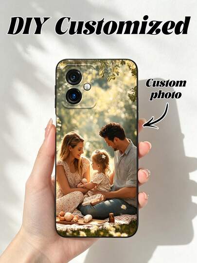 1 pieza Funda de teléfono suave de TPU negro con sobre personalizado para parejas, compatible con teléfonos Android, colorida, vintage, contraída, divertida, personalizada, única, ideal como regalo para ella, novio, amigos, abuelos, pareja, para aniversarios, colorida, vintage para cumpleaños, selección de temporada, fundas de teléfono lindas, versión internacional, no la versión doméstica