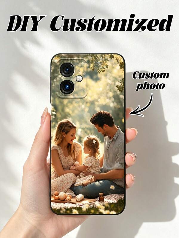 1pc Personalized Couple Envelope Black TPU Soft Phone Case, Compatible With Android Phones, Colorful Retro Fun Design, Gift For Boyfriend, Friends And Couples, Suitable For Anniversary, Birthday And Seasonal Occasions, International Version, Matching Phone Case