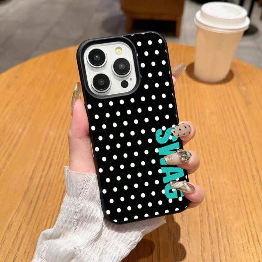 波點 SWAG 手機殼,適用於 iPhone 17、17 Pro、17 Pro Max、16 Pro、16 Pro Max、14、15、16、13、14、15、12、11 Pro Max、Plus,亮面、耐用、防刮、時尚且有風格,完美禮物 - 彩色 - 查看 1