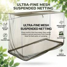 Portable Mosquitoes-Net Tent 1.8M Foldable No-Assembly Outdoor Camping Travel Gathering - Dark Green - View 1