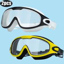 High-Definition Waterproof And Anti-Fog Large-Frame Silicone-Sealed Swimming Goggles With Electroplated Lenses For Adult Men And Women, Non-Irritating To The Eyes. - Multicolor - View 11