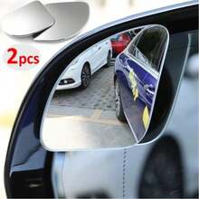 2pcs YASEENLIN Universal Glass Car Wide Angle Blind Spot Rearview Mirrors, 360° Adjustable, High Definition, Frameless, Small Fan-Shaped, Non-Myopia Lens Curvature, Universal Fit For All Car Models - One Size Fits All - View 4