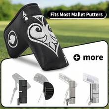 1pc High Quality Poker Pattern Golf Club Head Cover, Dust-Proof Durable Golf Club Head Cover - Multicolor - View 5