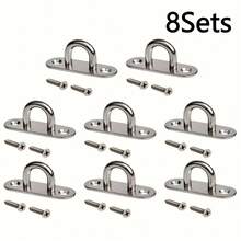 2/4/6/8/10/12Sets Practical Hanging Hooks, U-Shaped Ceiling Mount, With Rectangular Base, Rust-Proof Eye Plate Design, Easy To Install And Hang - Multicolor - View 19
