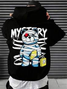 Sudadera de manga larga para hombre con estampados modernos, perfecta para usar en otoño e invierno, sudadera negra de manga larga. - Albaricoque - Ver 1