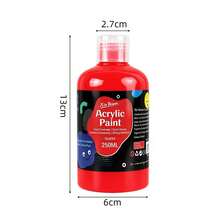 1件裝 250ml 壓克力顏料，高遮蓋力快乾配方，質地滑順且附著力強，16色可選，適用於畫布、木材與DIY手工藝，適合藝術家、學生與愛好者 - 單件 - 查看 2