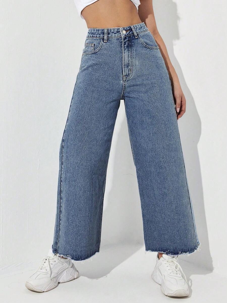 Straight-Leg Jeans With Pockets And Zipper, Versatile Fashion For Women - Light Wash 3 - View 1