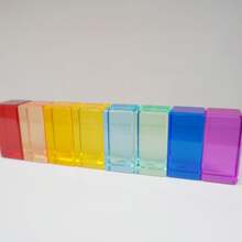 Acrylic Building Blocks Translucent Light & Shadow Puzzle Toy, Educational Early Learning Sensory Cognition Cube Teaching Aid For Children - Multicolor - View 7