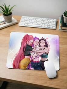 Hasbro Alfombrilla de ratón antideslizante con temática de dibujos animados 20x24cm, tamaño pequeño para escritorio, oficina, juegos & uso diario, alfombrilla de ratón de computadora con estampado de personajes lindos, regalo perfecto para fans, estudiantes & trabajadores de oficina - Multicolor - Ver 4
