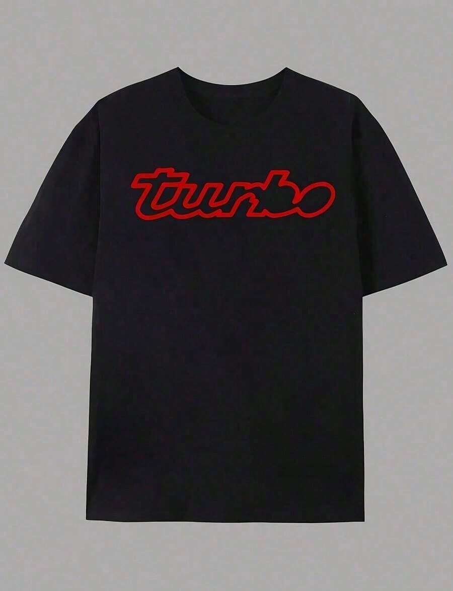Men's Short-Sleeved T-Shirt, Plus Size, Classic Comic Book Style, Cartoon Print, MORE MONEY LESS FRIENDS - 黑色 - 查看 1