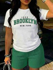 Women Two-Piece Outfits - Green - View 1