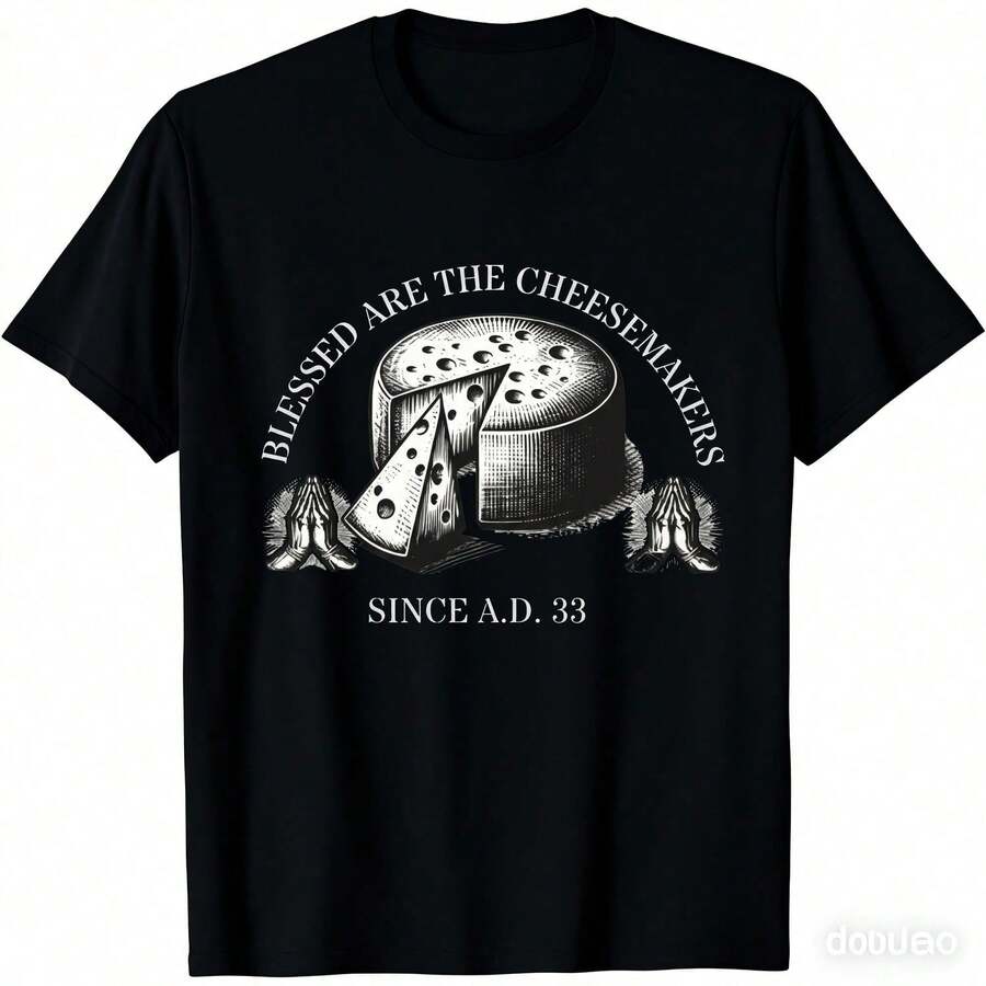 New Summer Tops, Couple T-Shirts, Men's Gift, Funny Men's T-Shirts, Girls' T-Shirts, New Tops And T-Shirts, % Cotton, 1 Piece, 180g - 黑色 - 查看 1