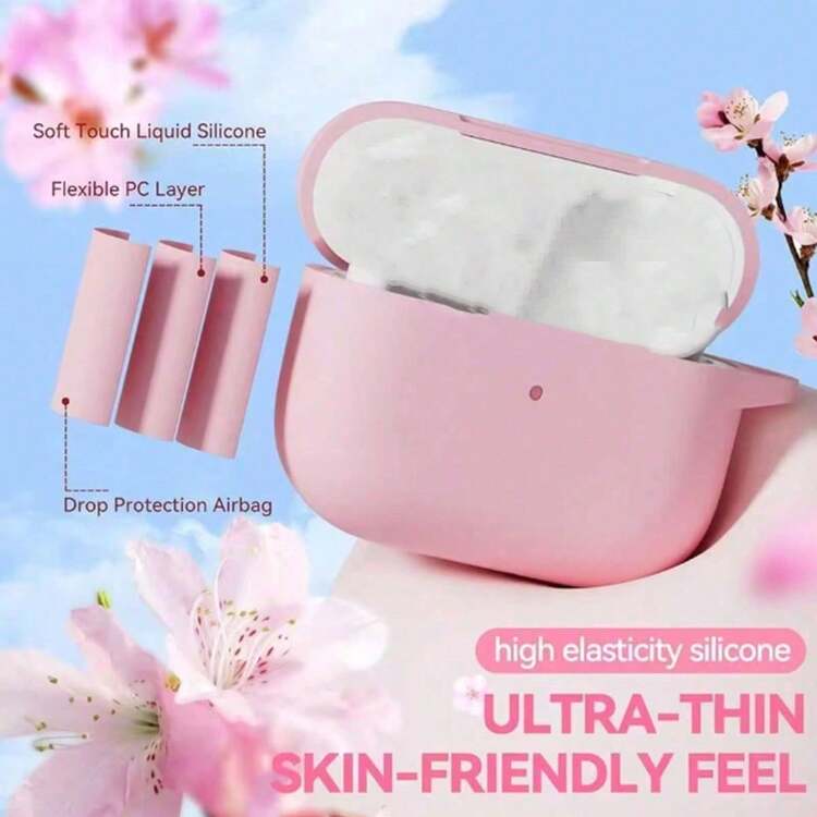 3pcs Earphone Case + Cleaning Pen + Dual-Color Flower Compatible 1/2, New Wireless Earphone Protective Cover, Suitable For 4/Pro/Pro2/Pro3, Gift For Boyfriend/Girlfriend - Multicolor - View 5
