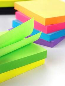 36 Books 1800 Pages 3x3 Inch Index Sticky Notes, Back To School Gift, 12 Vibrant Neon Colors Square Tear-Resistant Thick Paper Self-Adhesive Note Pads, Efficient Note-Taking And Organizing, Suitable For Students, Office, Daily Tasks, Meetings, Classroom Rewards And School Supplies, Back To School Gift, Teacher Gift (6/36 Books) - Color - View 7