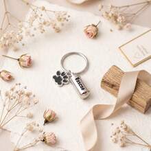 Custom Dog Ashes Memorial - Pet Ashes Urn Keychain - Personalized Cremation Keychain Urn - Pet Memorial Dog Paw Keychain - Pet Ashes Memorial - Multicolor - View 4